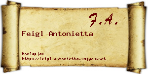 Feigl Antonietta névjegykártya